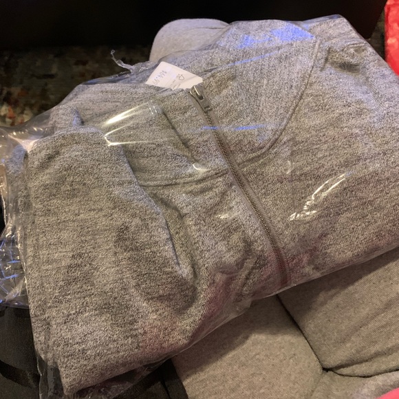 J. CREW best seller Half-zip rugby shirt marled gray size L - Picture 8 of 11